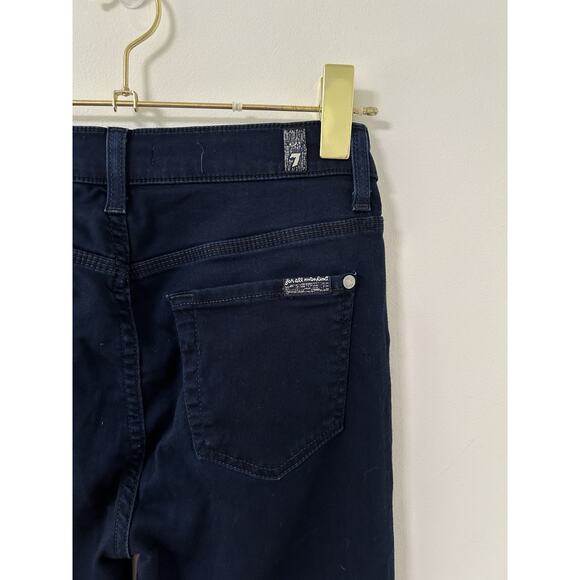 7 For All Mankind The Low Rise Ginger Flared Wide Leg Jean Size 26 Blue Denim - Picture 4 of 10